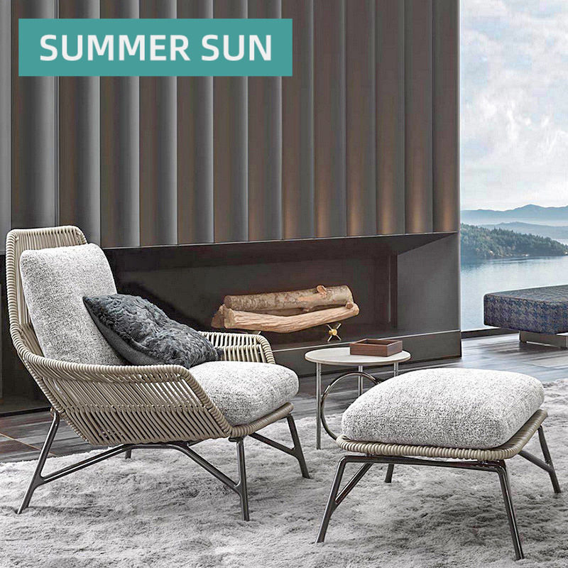 Nordic Vines Furniture Outdoor Furniture Relaxation Sofa Outdoor Villa Balcony Garden Patio Terrace Terrace Sloth Table And Chairs Group Purchase