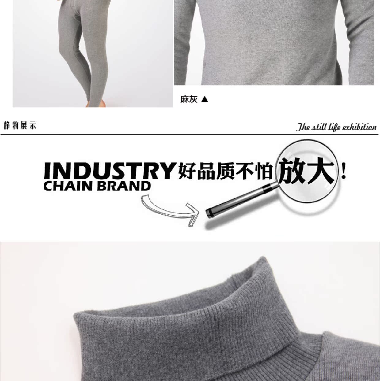Cổ áo cao nam đồ lót nhiệt cộng với nhung dày đặt ve áo cotton mùa thu quần dài ở người cao tuổi để mặc phía dưới đồ lót nam dày