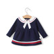 Girls' baby spring clothes 1-2 years old baby children's navy style long-sleeved dress clothes foreign style spring and autumn princess skirt