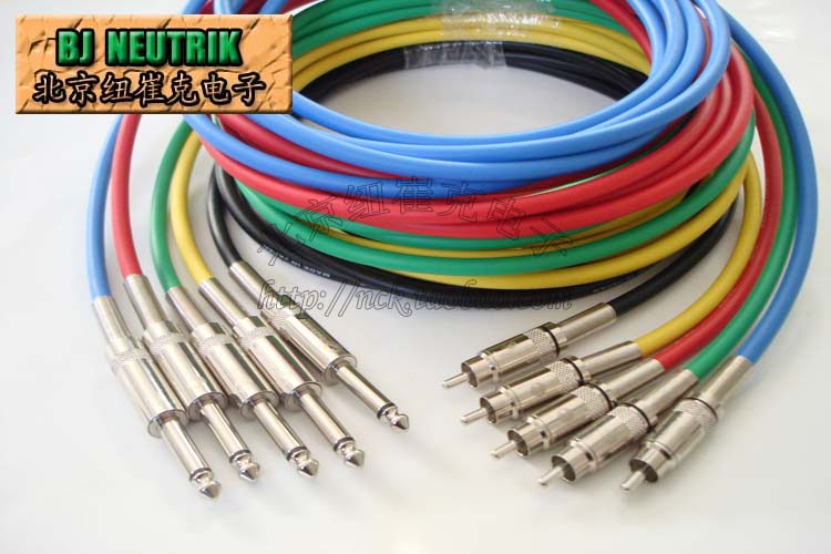 L-2T2S signal wire microphone big two-core transfer lotus line power amplifier low sound gun audio line 6 35 to transfer RCA