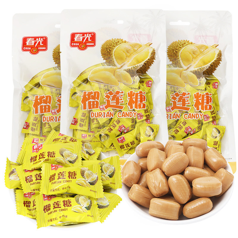 Spring Light Durian Sugar 500g Fruits Hard Sugar Juice Sugar Wedding Happy Candy Bulk Snacks Gift Package Wholesale