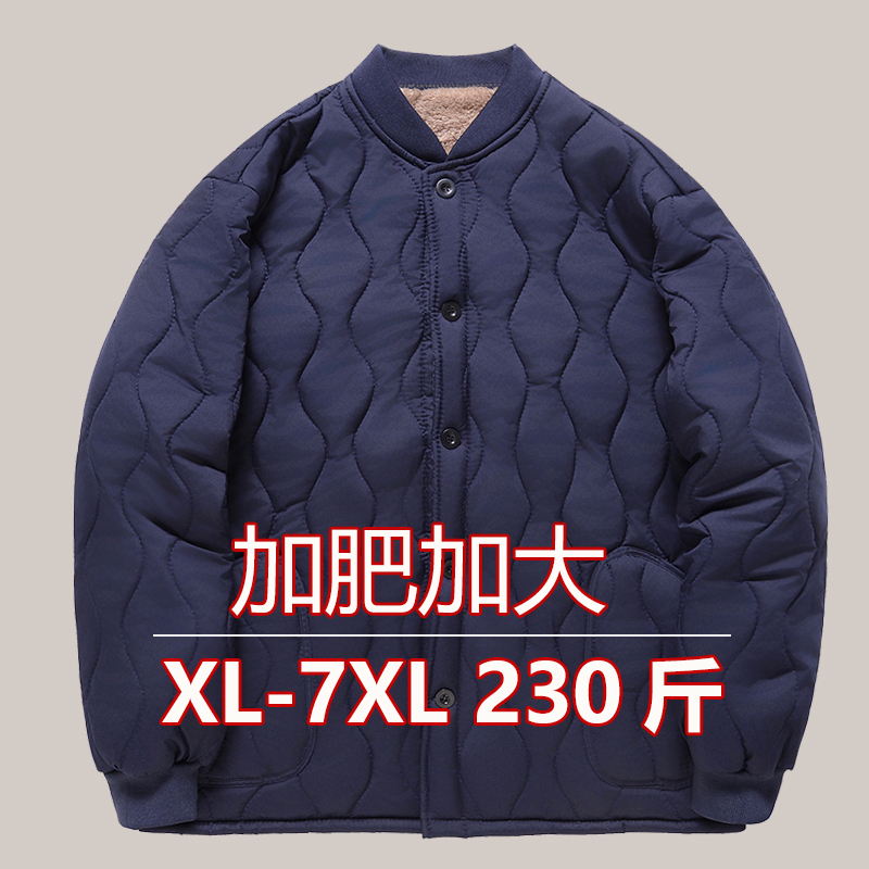 Middle-Aged and Elderly Men's Fleece-Lined Cotton Coat for Winter 115kg Plus Size Thickened Cotton Jacket for Elderly Men to Wear Inside Middle-Aged and Elderly Men's Fleece-Lined Cotton Coat for Winter 115kg Plus Size Thickened Cotton Jacket for Elderly Men to Wear Inside