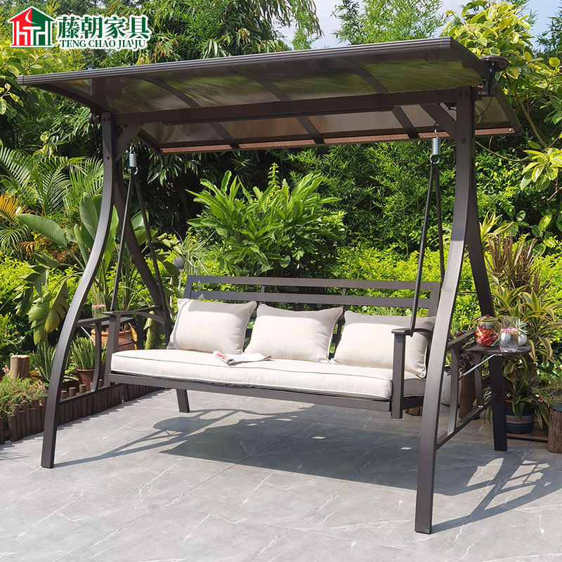 Rattan Solar outdoor Outdoor Swing Set Yard Courtyard Sub chair Home Outdoor Terrace Casual Garden Villa SWING ROCKING CHAIR