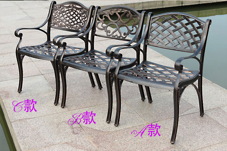 Fujio 6 người dài bàn ngoài trời bàn ghế ngoài trời tháo gỡ băng ghế lớn đúc nhôm đồ nội thất ghế đồng - Bàn ghế ngoài trời / sân ban ghe ngoai troi