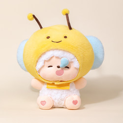 Authentic Pleasant Goat and Big Bad Wolf Hat Series Plush Dolls Lazy Goat Plush Toy Doll Children's Gift