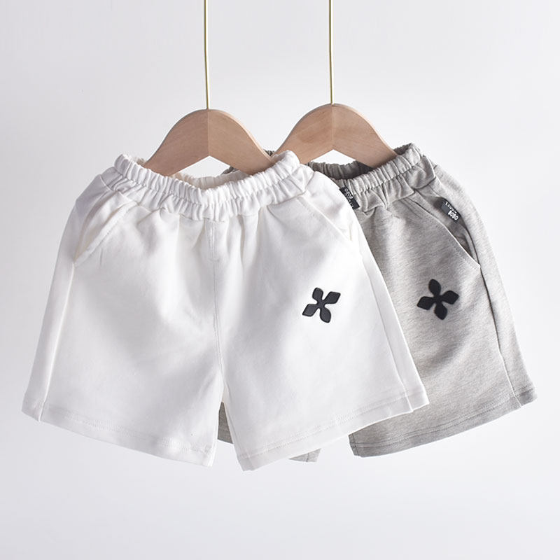 Soft all-match sweatpants boys shorts 2022 summer new children's five-point pants thin baby sports pants