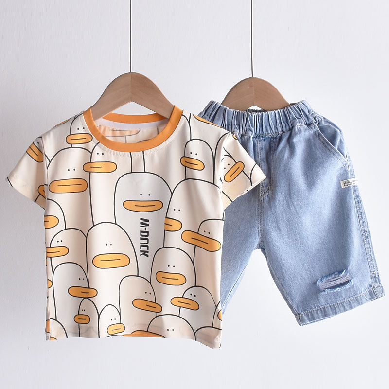 Baby Short Sleeve T-shirt Summer Boy Slim Fit Children Summer Clothes Children Pure Cotton Damp Child Clothing Summer Blouse Half Sleeve Men