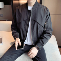 Baseball collar jacket men Korean overwear casual jacket men Youth fashion trend slim jacket jacket men
