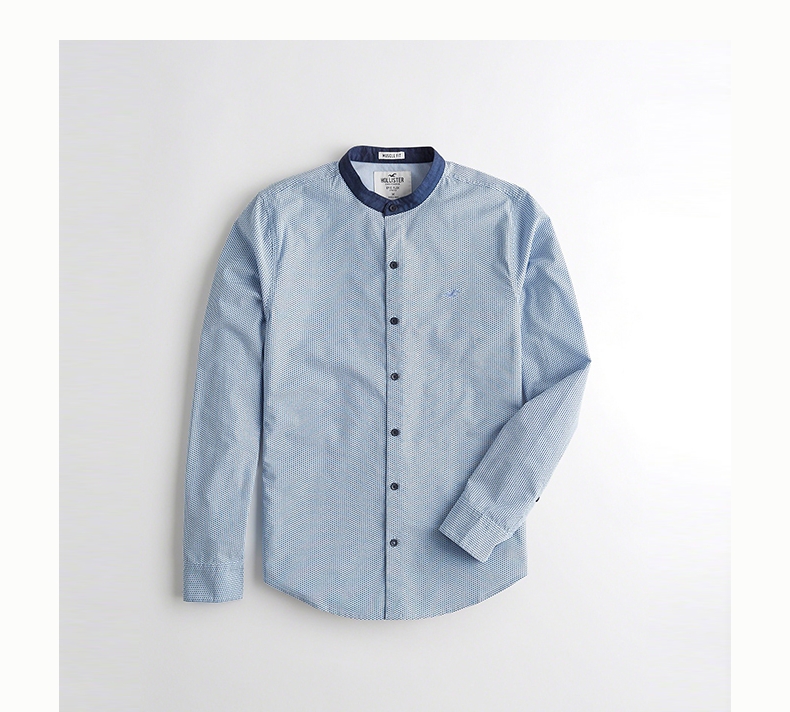 Hollister 2018 mùa thu mới co giãn chặt áo Oxford nam 227366-1 áo sơ mi đẹp