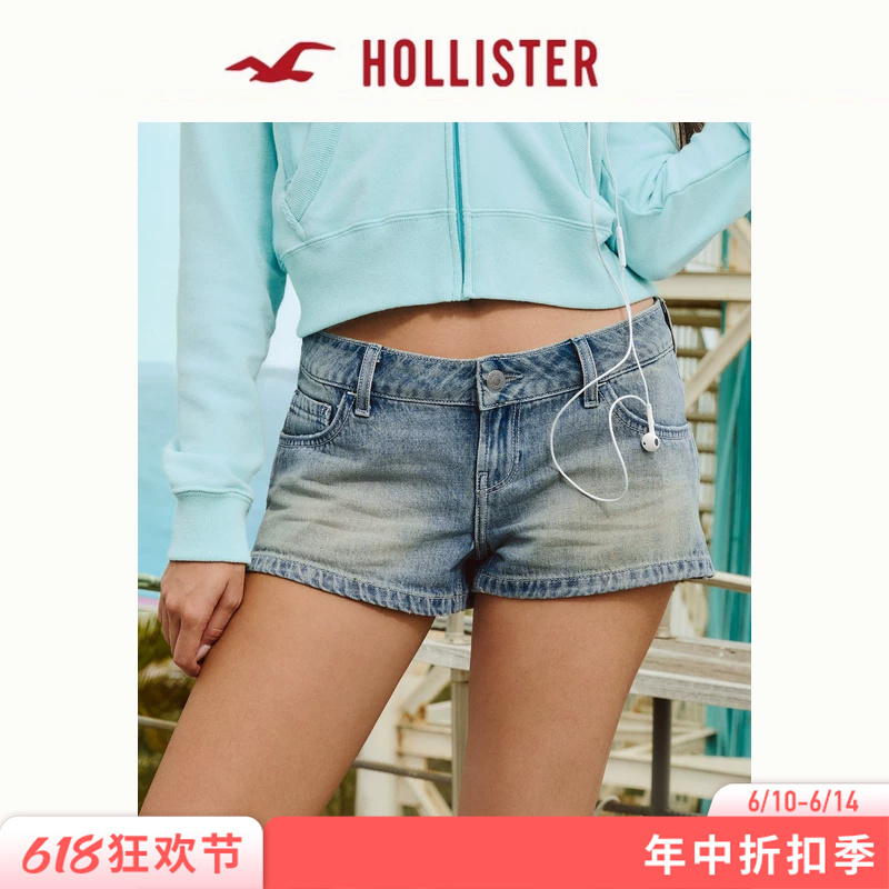 Hollister American Retro Sweet Washed Low-Waist Denim Shorts 26 Summer New Women's Clothing 349-6393 Hollister American Retro Sweet Washed Low-Waist Denim Shorts 26 Summer New Women's Clothing 349-6393