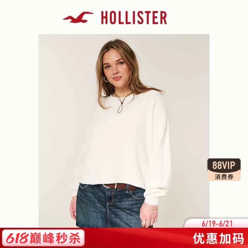 Hollister American Classic Comfortable Cuffed Pullover Knitted Sweater 25 Winter Women's Clothing 350-5910 Hollister American Classic Comfortable Cuffed Pullover Knitted Sweater 25 Winter Women's Clothing 350-5910