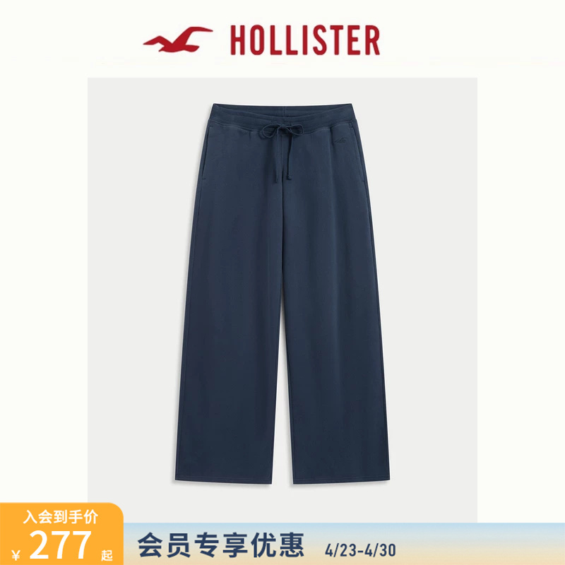 Hollister Small Seagull Pattern American-Style Comfortable Fleece Sports Sweatpants 26 Spring/Summer Women's Clothing 347-6933
