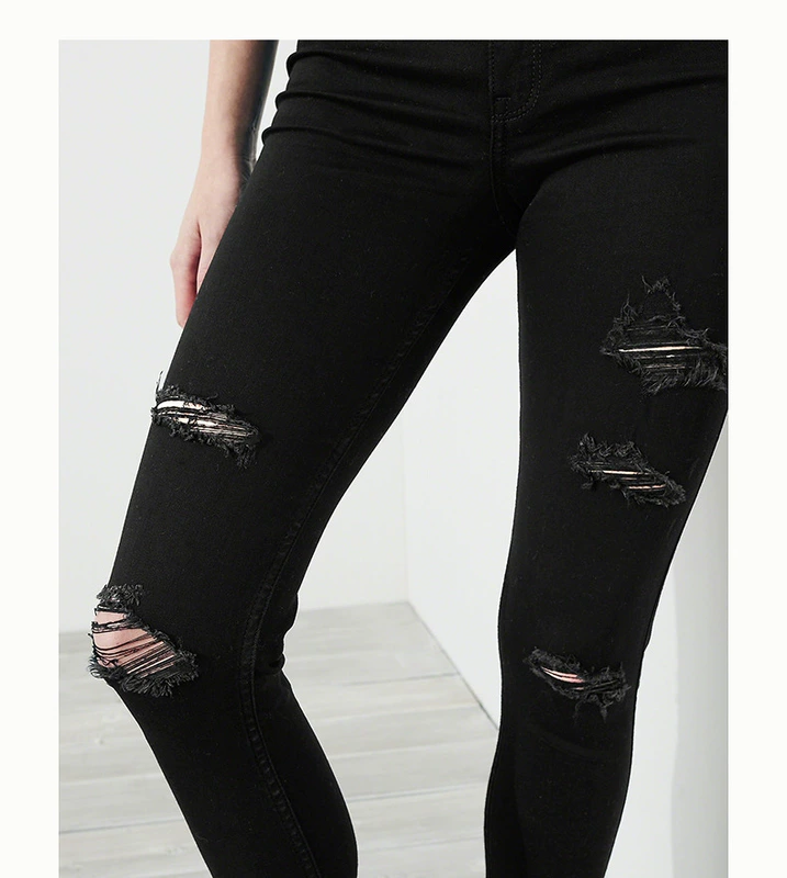 Hollister eo cao chín điểm quần legging denim nữ 211894