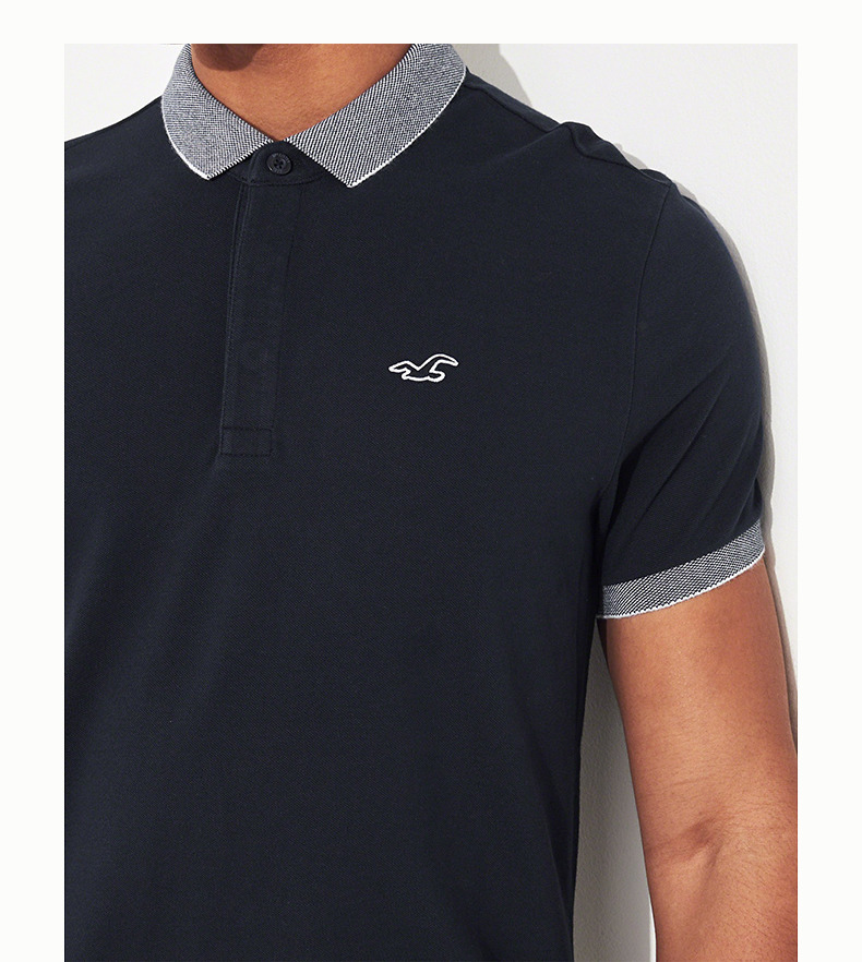 Hollister sọc nhăn cổ áo Áo sơ mi nam 207548 áo nam