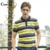 Áo sơ mi cá sấu nam POLO 2018 mùa hè mới cotton sọc thời trang thể thao ngắn tay áo thun nam Áo polo thể thao