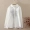 Áo sơ mi trắng tay dài nữ 2018 xuân mới POLO cổ áo văn nhân nhân viên áo cardigan thêu thêu đáy áo