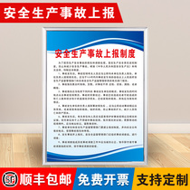 Safety production Accident Reporting system workshop factory warehouse safety production management fire marking operation rules and regulations system plate Safety Supervision Inspection slogan frame wall stickers custom KT board
