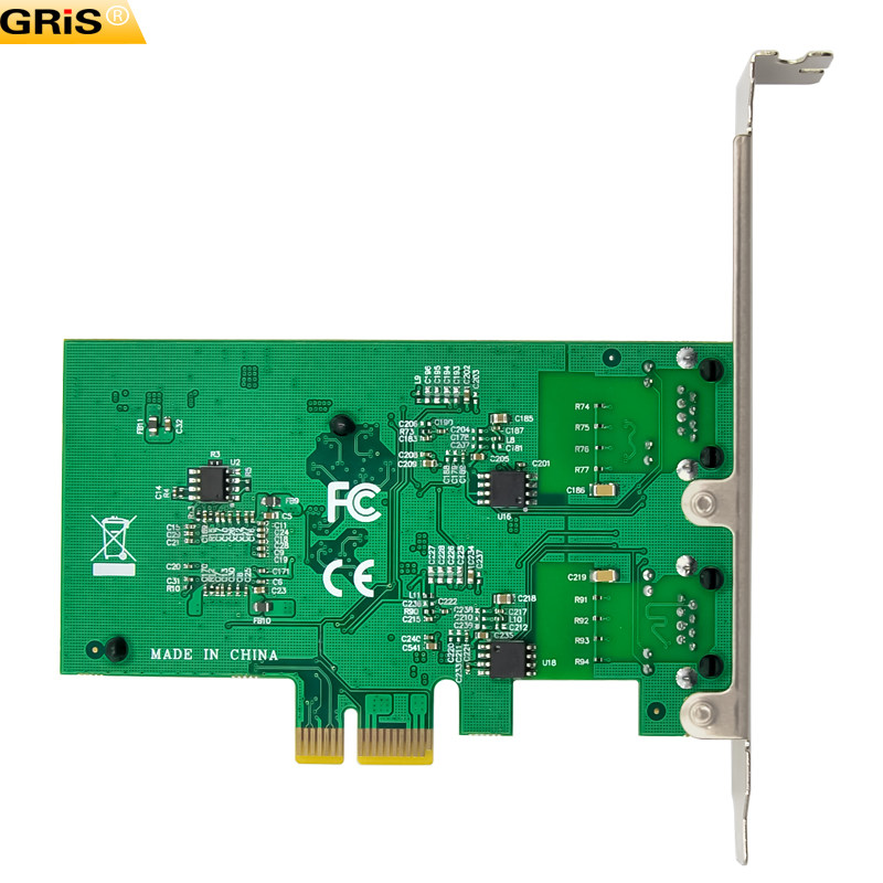 Адаптер USB gris pci-e转2个2.5g千兆网卡独立双口电脑免驱动rj45汇聚网线2500m群晖esxi软路由无盘rtl8125b台式机服务器