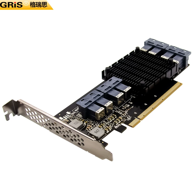 GRIS PCI-E to 8 U.2 жестких диска RAID‑массив карта NVME разветвление U2 расширение PCIE SDD настольный компьютер X16 компьютер HDD сервер SFF8639-8643 высокая скорость PLX8749