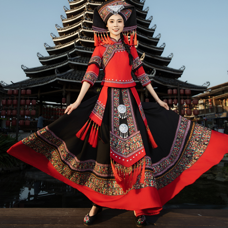 Guangxi Zhuang Ethnic Group's March 3Rd Performance Costumes, Ethnic Minority Miao Ethnic Group's Torch Festival Performance Costumes, Yi Ethnic Group's Dance Costumes, Tujia Ethnic Group's Costumes