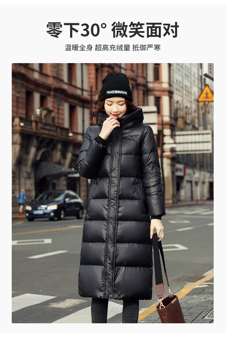 高梵 爆款亮面羽绒服 中长款过膝 图1