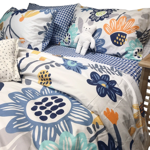 Покрывало, хлопковый брендовый комплект, свежая простыня, пододеяльник, 4 предмета, 3 предмета