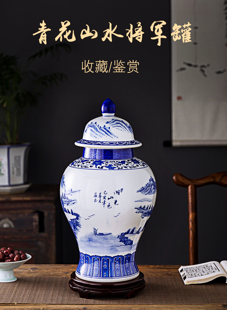Antique porcelain of jingdezhen ceramics seal storage tank general tea pot sitting room place, home decoration