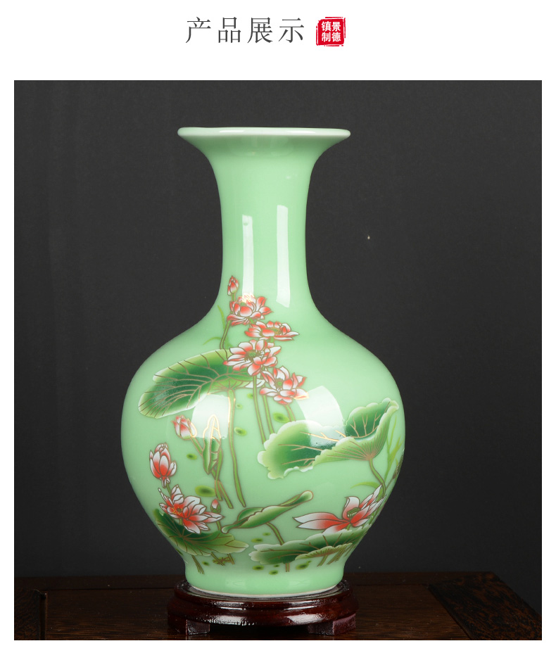 Jingdezhen ceramics dry vase furnishing articles of modern Chinese style living room TV ark, flower arranging small porcelain home decoration