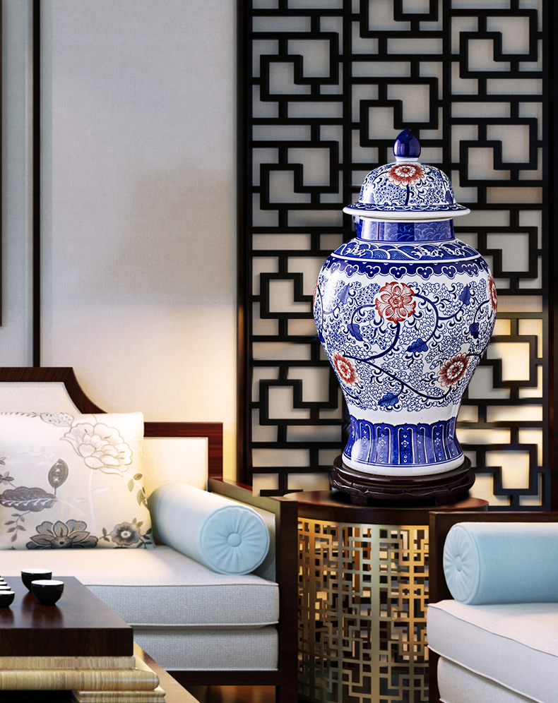 Antique porcelain of jingdezhen ceramics seal storage tank general tea pot sitting room place, home decoration