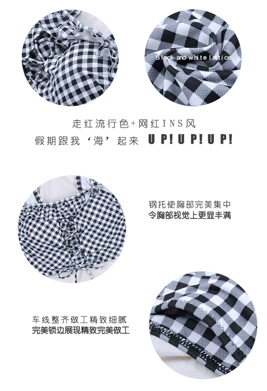 Áo tắm nữ lộng lẫy ba mảnh Hàn Quốc mùa xuân nước hoa nhỏ chia nhỏ ngực bảo thủ thu thập một từ áo tắm