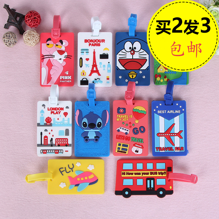 Travel Suitcase Hangtag Cartoon Luggage Carte Bag Strap Label Creative Cute Lalever Box Listing to check-in