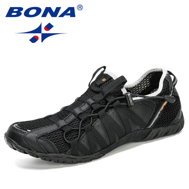 Bona 47 summer men's shoes sports casual mesh shoes large size breathable slip-on Korean version lazy shoes mesh shoes 48