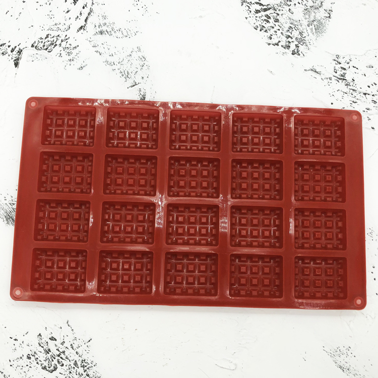 Long Square Waff Sữa Chocolate Cake Silicone Khuôn Fondant Chocolate Drip Cake Trang trí Khuôn - Tự làm khuôn nướng khay làm kem