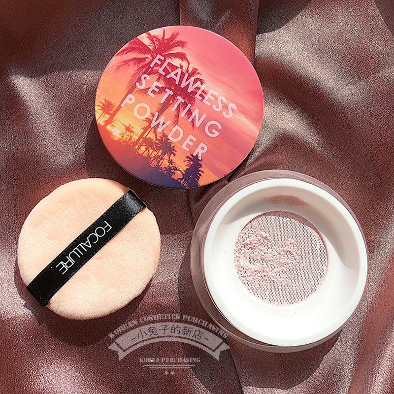 2019 new FOCALLURE Fideer loose powder sizing lasting control oil naked makeup Fearless oil light meticulous pores