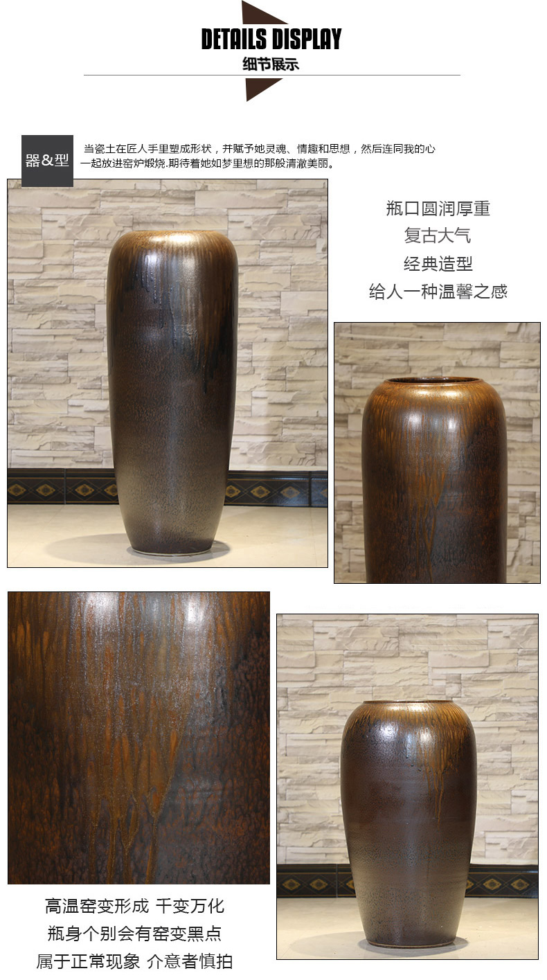 Jingdezhen ceramic new Chinese style of large vases, the sitting room porch flower arranging other TV ark, flower, adornment is placed