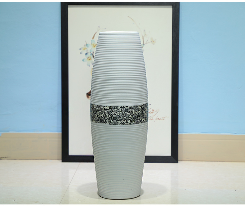 The ground simulation flower vase sitting room home decoration modern large - sized ceramic flower arranging dried flower vase creative furnishing articles