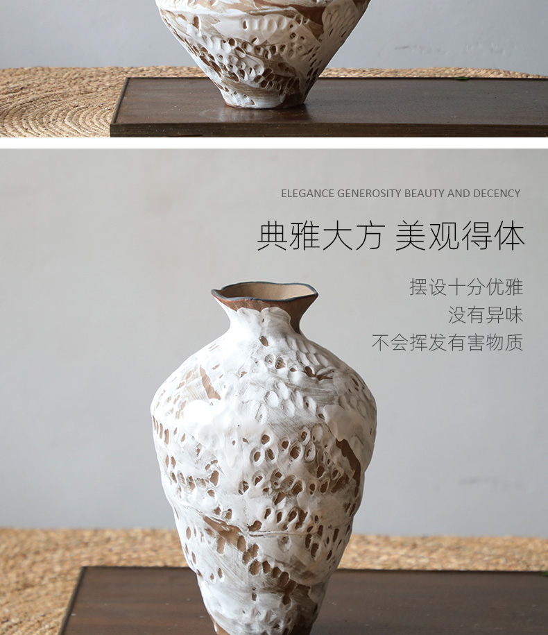 Coarse ceramic vase bearing arrangements with Japanese style restoring ancient ways home stay hotel wabi-sabi penury, zen wind POTS furnishing articles