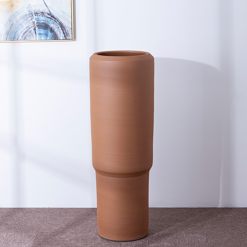 Boreal Europe style floor vase furnishing articles ceramic I and contracted large caliber dry flower vase flowerpot Chinese simulation
