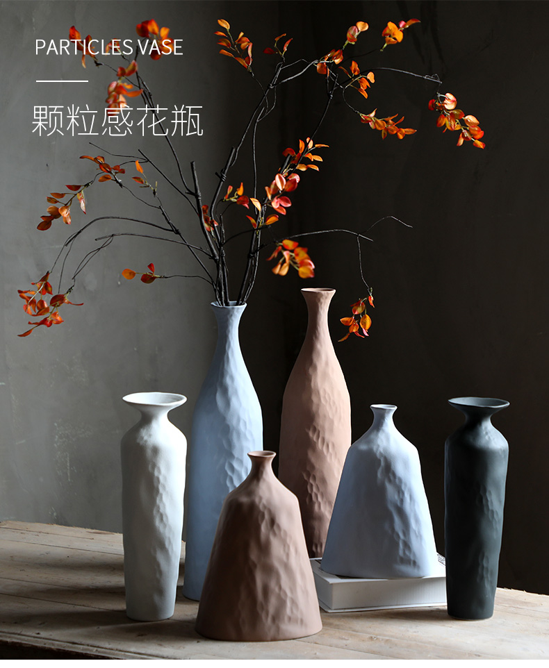 Northern Japanese dried flowers decorate floret bottle creative contracted ceramic flower implement modern flower arrangement furnishing articles zen soft outfit