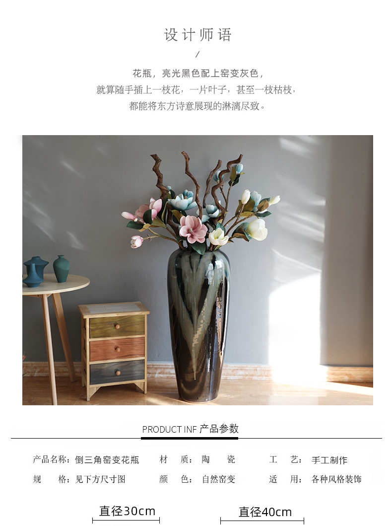 Modern contracted jingdezhen ceramic vase furnishing articles sitting room ground European new Chinese vases, flower arranging furnishing articles