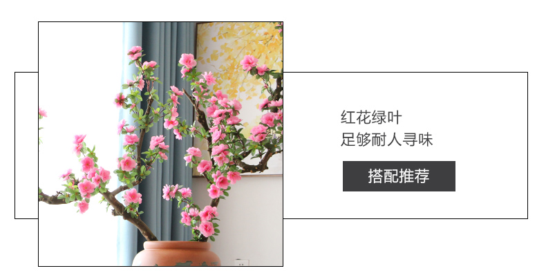 New Chinese style restoring ancient ways do old pottery ceramic flower pot sitting room porch flower arrangement of large coarse pottery vase combination furnishing articles