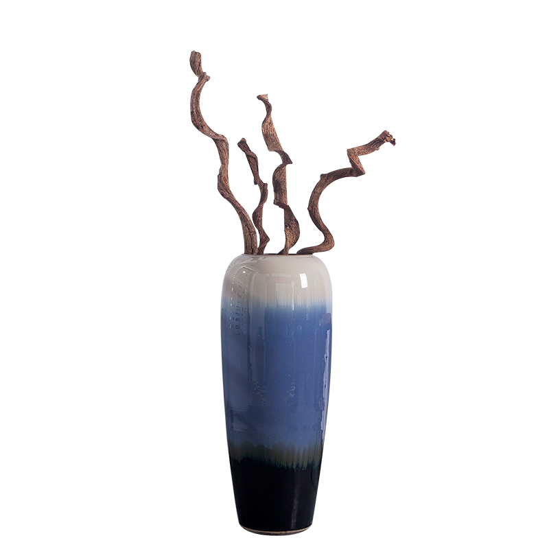 I and contracted vase furnishing articles blue flower arranging jingdezhen ceramic POTS landing European - style villa decoration sitting room