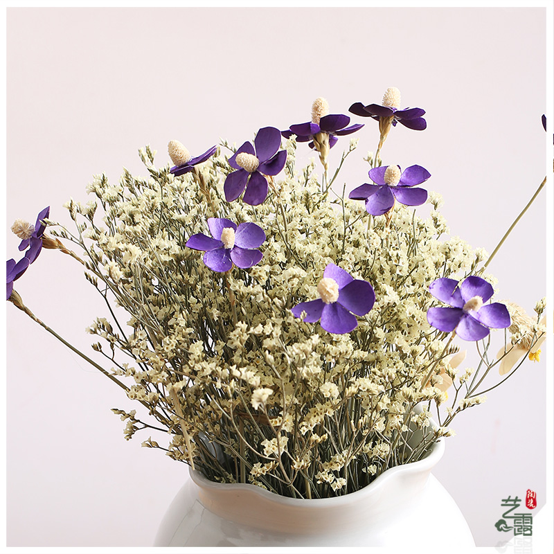 Art show I and contracted hand - made ceramic vases, dried flowers of new Chinese style suit jingdezhen porcelain desktop furnishing articles in the living room