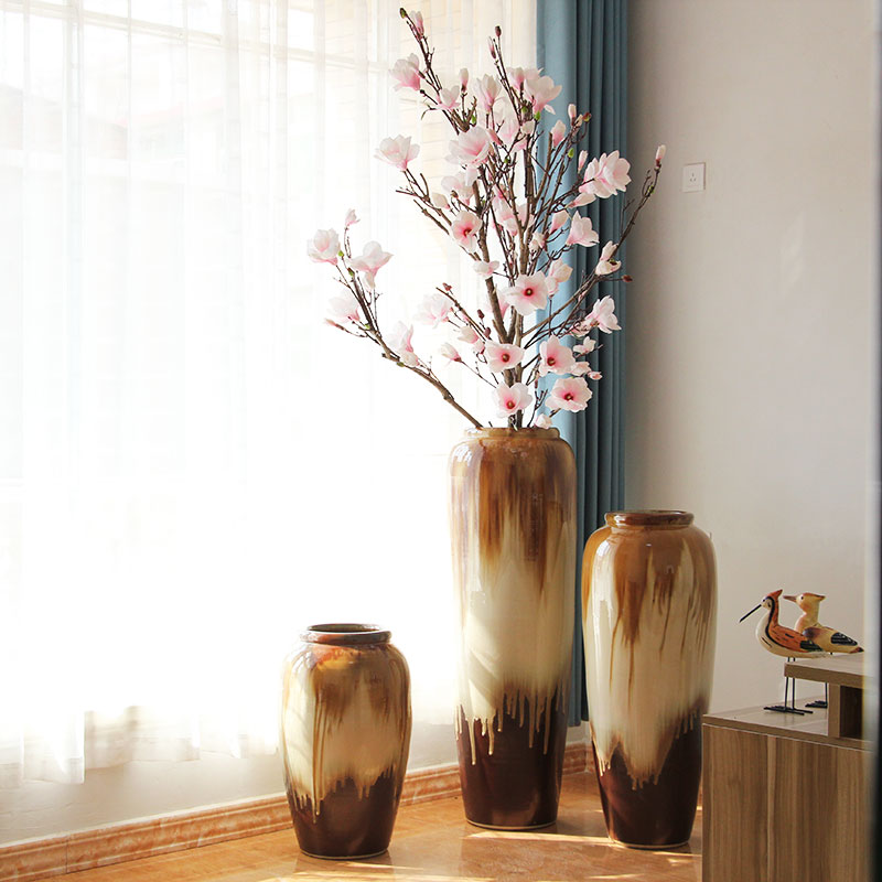 Jingdezhen of large vases, the sitting room porch place Chinese up flower flower implement hotel ceramic decoration