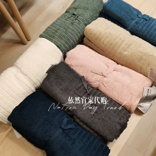 Ikea, хлопковое большое банное полотенце для домашнего использования, хорошо впитывает воду