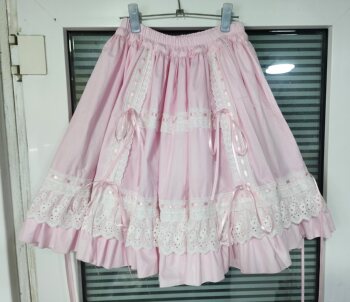 Lolita pure cotton skirt, cotton petticoat, cotton skirt, lace bow skirt