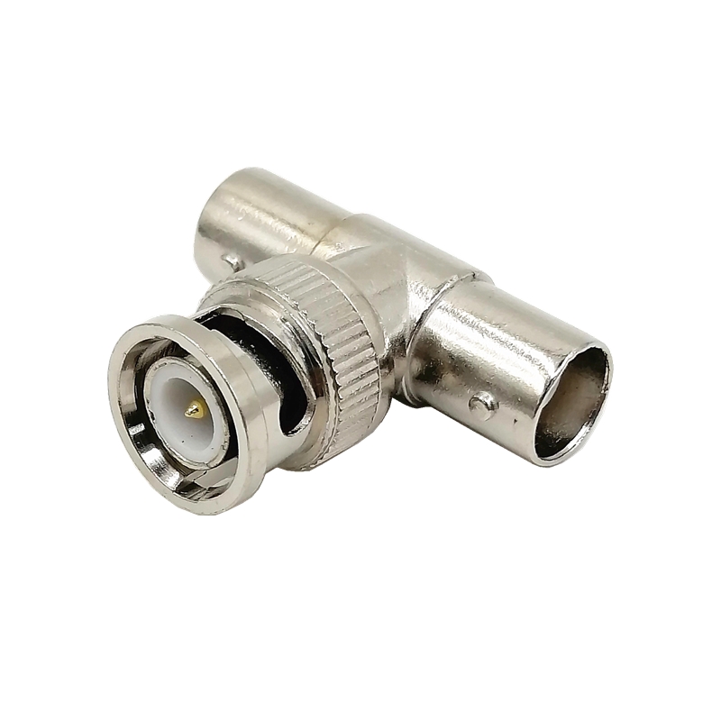 BNC three-way T head one male two female BNC three-way adapter BNC one point two 3-way Q9 three-way video distributor