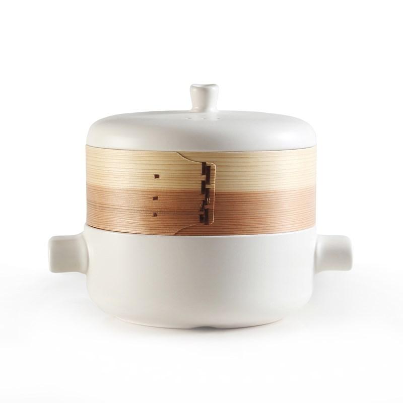 Edge lodge Japanese steamer casserole stew stew pot household gas boiler 2 layer ceramic gas buner, informs in clay pot soup