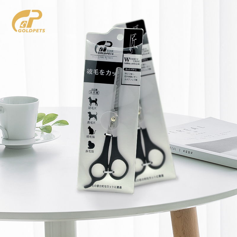 Taiwan imported pet grooming scissors grooming scissors Teddy hair trimming cat and dog with straight cutting teeth scissors beautician primary scissors