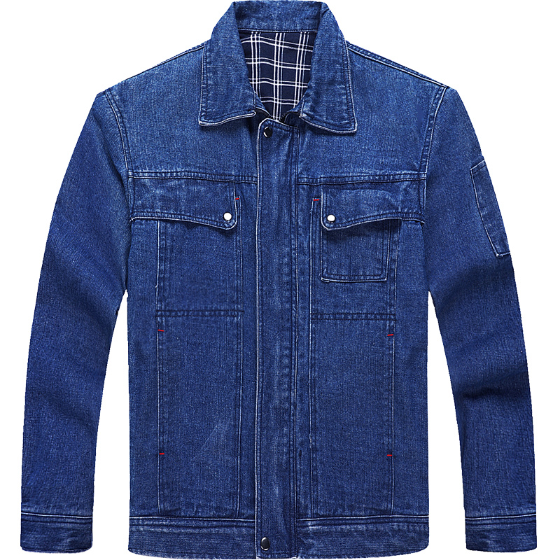 Bellanson Horse Double Layer Garry Lining Denim Work Suit Jacket Spring Summer Men's Thickened Wear Resistant Pure Cotton Loose